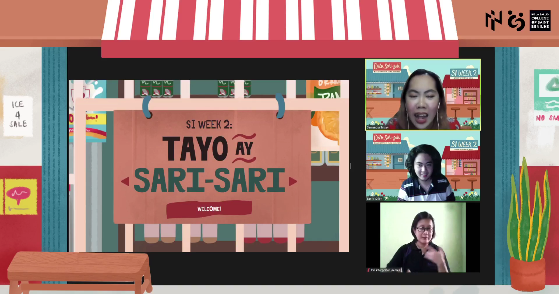 Screenshot from SI Week 2: Sari-Sari opening program
